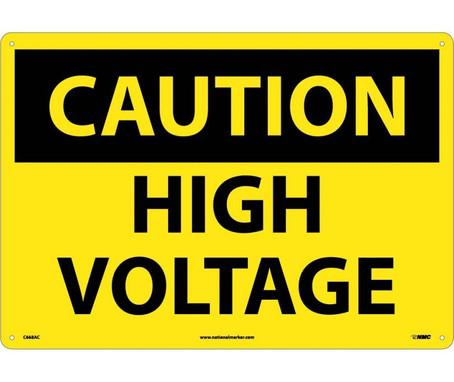 Caution: High Voltage - 14X20 - .040 Alum - C668AC