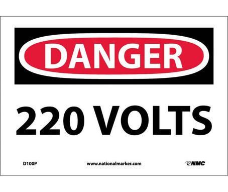 Danger 220 Volts 7X10 Ps Vinyl