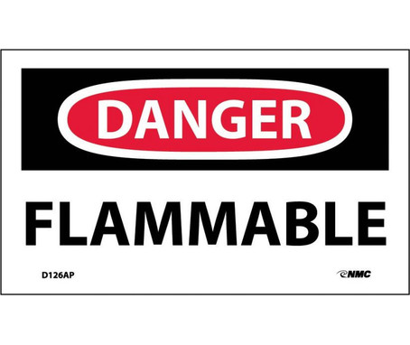 Danger: Flammable - 3X5 - PS Vinyl - Pack of 5 - D126AP