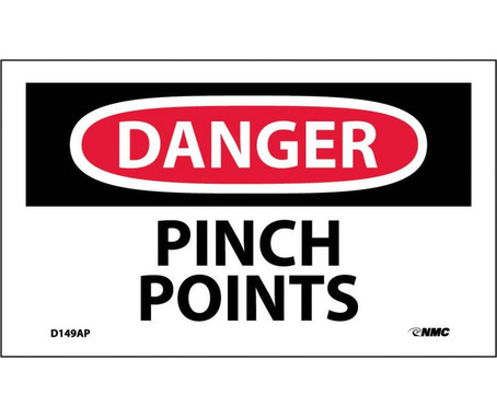 Danger: Pinch Points - 3X5 - PS Vinyl - Pack of 5 - DGA54AP