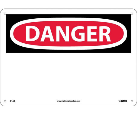 Danger: (Header Only) - 10X14 - .040 Alum - D1AB