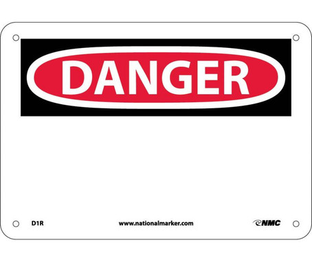 Danger: (Header Only) - 7X10 - Rigid Plastic - D1R