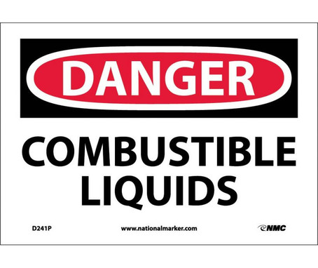 Danger: Combustible Liquids - 7X10 - PS Vinyl - D241P