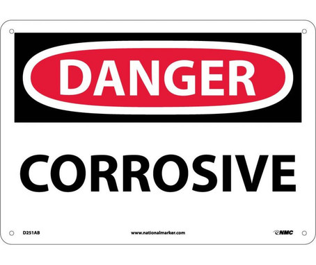 Danger: Corrosive - 10X14 - .040 Alum - D251AB