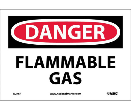 Danger: Flammable Gas - 7X10 - PS Vinyl - D276P