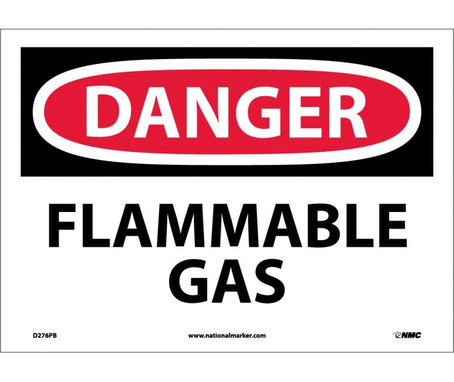 Danger: Flammable Gas - 10X14 - PS Vinyl - D276PB