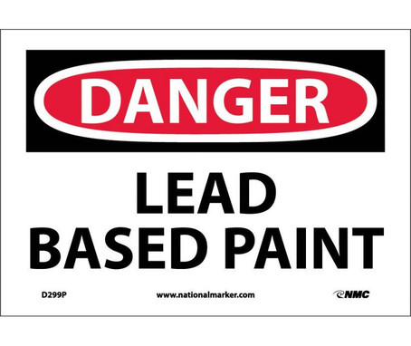 Danger: Lead Based Paint - 7X10 - PS Vinyl - D299P