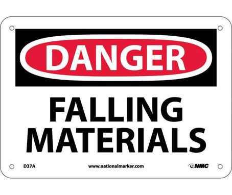 Danger: Falling Material - 7X10 - .040 Alum - D37A
