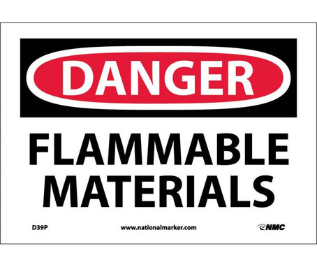 Danger: Flammable Materials - 7X10 - PS Vinyl - D39P