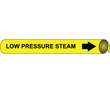 Pipemarker Precoiled - Low Pressure Steam B/Y - Fits 3 3/8"-4 1/2" Pipe - D4069