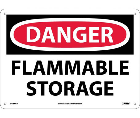 Danger: Flammable Storage - 10X14 - .040 Alum - D534AB