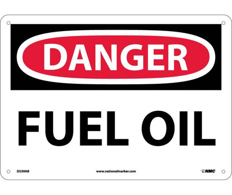 Danger: Fuel Oil - 10X14 - .040 Alum - D539AB