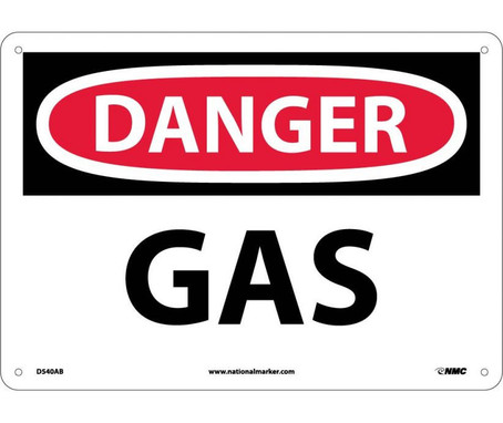 Danger: Gas - 10X14 - .040 Alum - D540AB