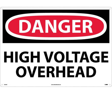 Danger: High Voltage Overhead - 20X28 - .040 Alum - D553AD