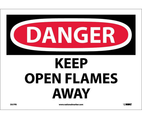 Danger: Keep Open Flames Away - 10X14 - PS Vinyl - D57PB