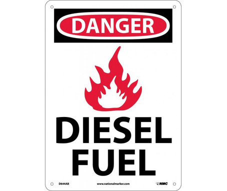 Danger: Diesel Fuel - Graphic - 10X14 - .040 Alum - D644AB
