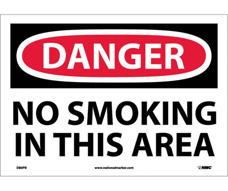 Danger: No Smoking In This Area - 10X14 - PS Vinyl - D80PB