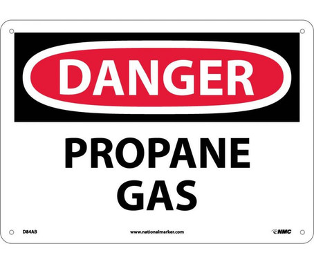 Danger: Propane Gas - 10X14 - .040 Alum - D84AB