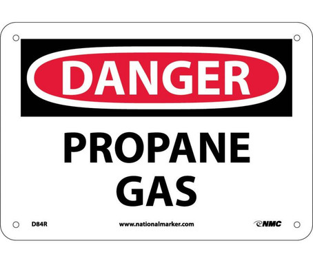 Danger: Propane Gas - 7X10 - Rigid Plastic - D84R