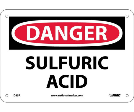 Danger: Sulfuric Acid - 7X10 - .040 Alum - D85A