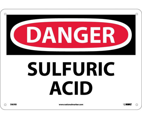 Danger: Sulfuric Acid - 10X14 - Rigid Plastic - D85RB
