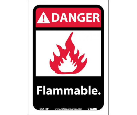 Danger: Flammable (W/Graphic) - 10X7 - PS Vinyl - DGA15P
