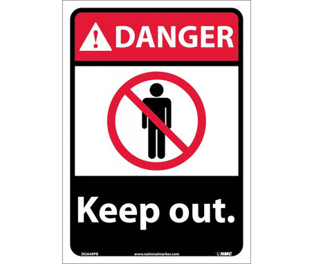 Danger: Keep Out - 14X10 - PS Vinyl - DGA49PB