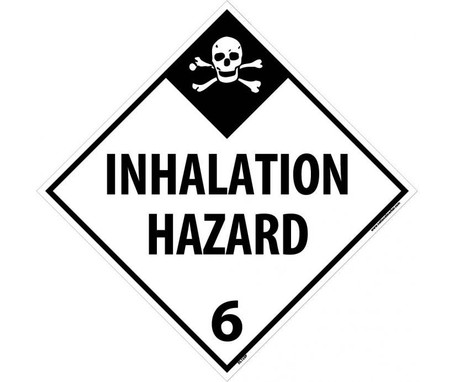 Placard - Inhalation Hazard 6 - 10.75X10.75 - PS Vinyl - DL135P