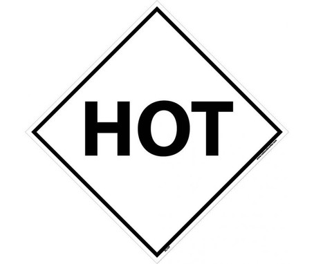 Placard - Hot - 10.75X10.75 - PS Vinyl - DL76P