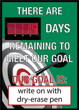 Digital Scoreboard - There Are Days Remaining To Meet Our Goal Our Goal Is - Write On Space - DSB856