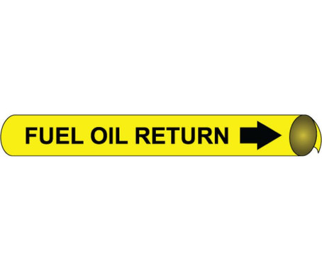 Pipemarker Precoiled - Fuel Oil Return B/Y - Fits 4 5/8"-5 7/8" Pipe - E4047