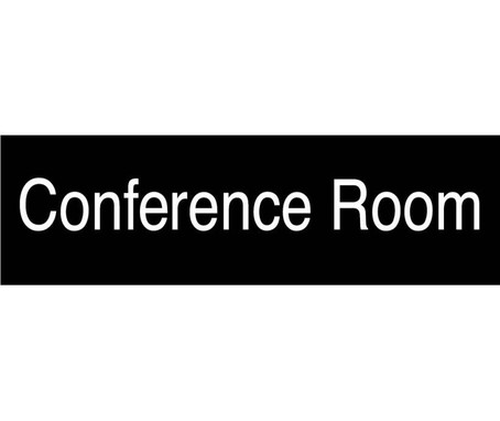 Engraved - Conference Room - 3X10 - Black - 2Ply Plastic - EN10BK