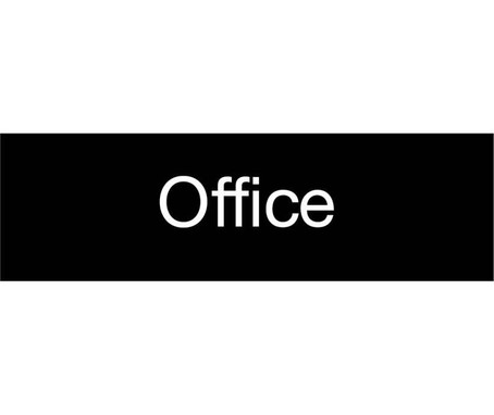 Engraved - Office - 3X10 - Black - 2Ply Plastic - EN16BK