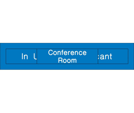 Engraved - Conference Room In Use/Vacant - 2X10 - Blue - 2Ply Plastic - EN303BL