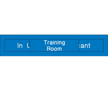 Engraved - Training Room In Use/Vacant - 2X10 - Blue - 2Ply Plastic - EN307BL