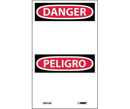 Danger: Peligro - Blank - 5X3 - PS Vinyl -Pack of 5 - ESD1AP