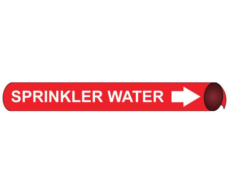 Pipemarker Strap-On - Sprinkler Water W/R - Fits 6"-8" Pipe - F4096