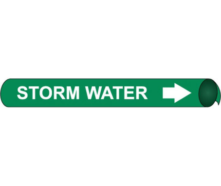 Pipemarker Strap-On - Storm Water W/G - Fits 6"-8" Pipe - F4120