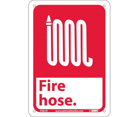 Fire Hose (W/Graphic) - 10X7 - Rigid Plastic - FGA1R