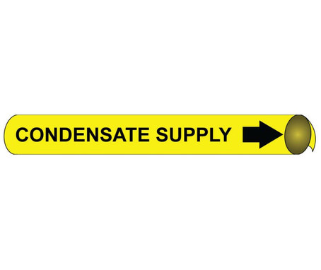 Pipemarker Strap-On - Condensate Supply B/Y - Fits 8"-10" Pipe - G4027