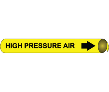 Pipemarker Strap-On - High Pressure Air B/Y - Fits 8"-10" Pipe - G4057