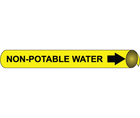 Pipemarker Strap-On - Non-Potable Water B/Y - Fits 8"-10" Pipe - G4076