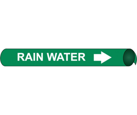 Pipemarker Strap-On - Rain Water W/G - Fits 8"-10" Pipe - G4087