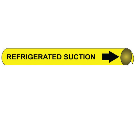 Pipemarker Strap-On - Refrigerated Suction B/Y - Fits 8"-10" Pipe - G4090