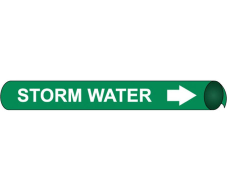 Pipemarker Strap-On - Storm Water W/G - Fits 8"-10" Pipe - G4120