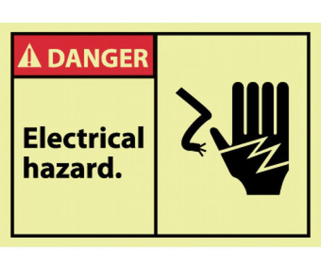 Danger: Electrical Hazard - 3X5 - PS Vinylglow - Pack of 5 - GDGA8AP