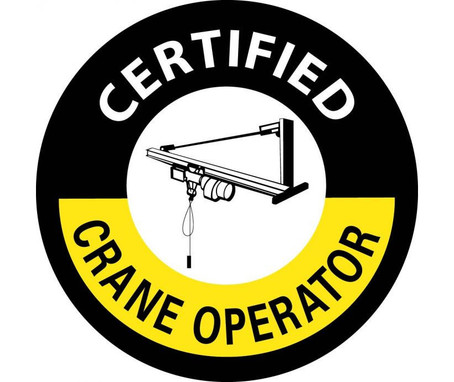 Certified Crane Operator - Graphic - 2"Dia. PS Vinyl - Pack of 25 - HH105