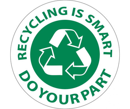 Recycling Is Smart Do Your Part - 2Dia - PS Vinyl - Pack of 25 - HH95