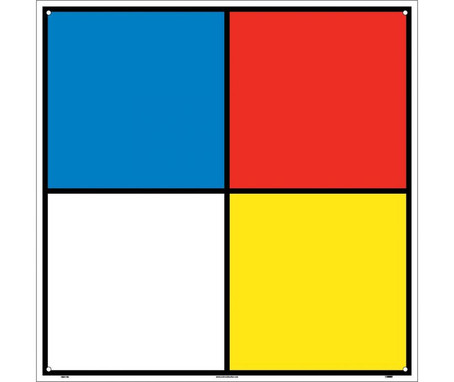 Hazardous Materials Systems - 15.5X15.5 - Rigid Plastic Square Corners With Holes. - HMS15R