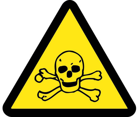 Label - Graphic For Toxic Hazard - 2In Dia - PS Vinyl - ISO253AP